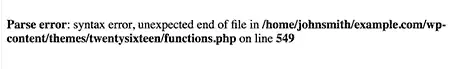 wordpress parse error, how to fix wordpress parse error, parse error syntax error unexpected, wordpress unexpected t_string, wordpress unexpected end of file, wordpress php parse error, wordpress code error, fix parse error in wp-config.php, wordpress functions.php parse error, wordpress plugin parse error